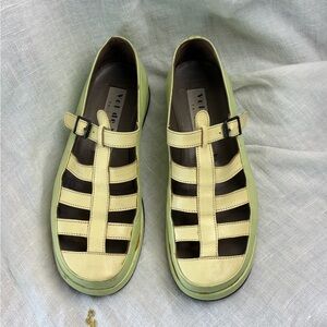 Light Green French Fisherman Sandals